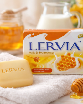 Lervia Milk & Honey Bath Soap 90g | Enriched with Milk Protein and Honey Extract