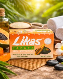 Likas Papaya Herbal Bath Soap 135g | Papaya Extract Soap for Face & Body
