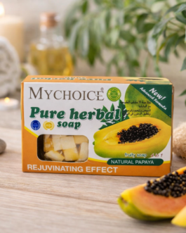 MyChoice Pure Herbal Soap 100g | Natural Papaya Fruity Herbal Bathing Soap
