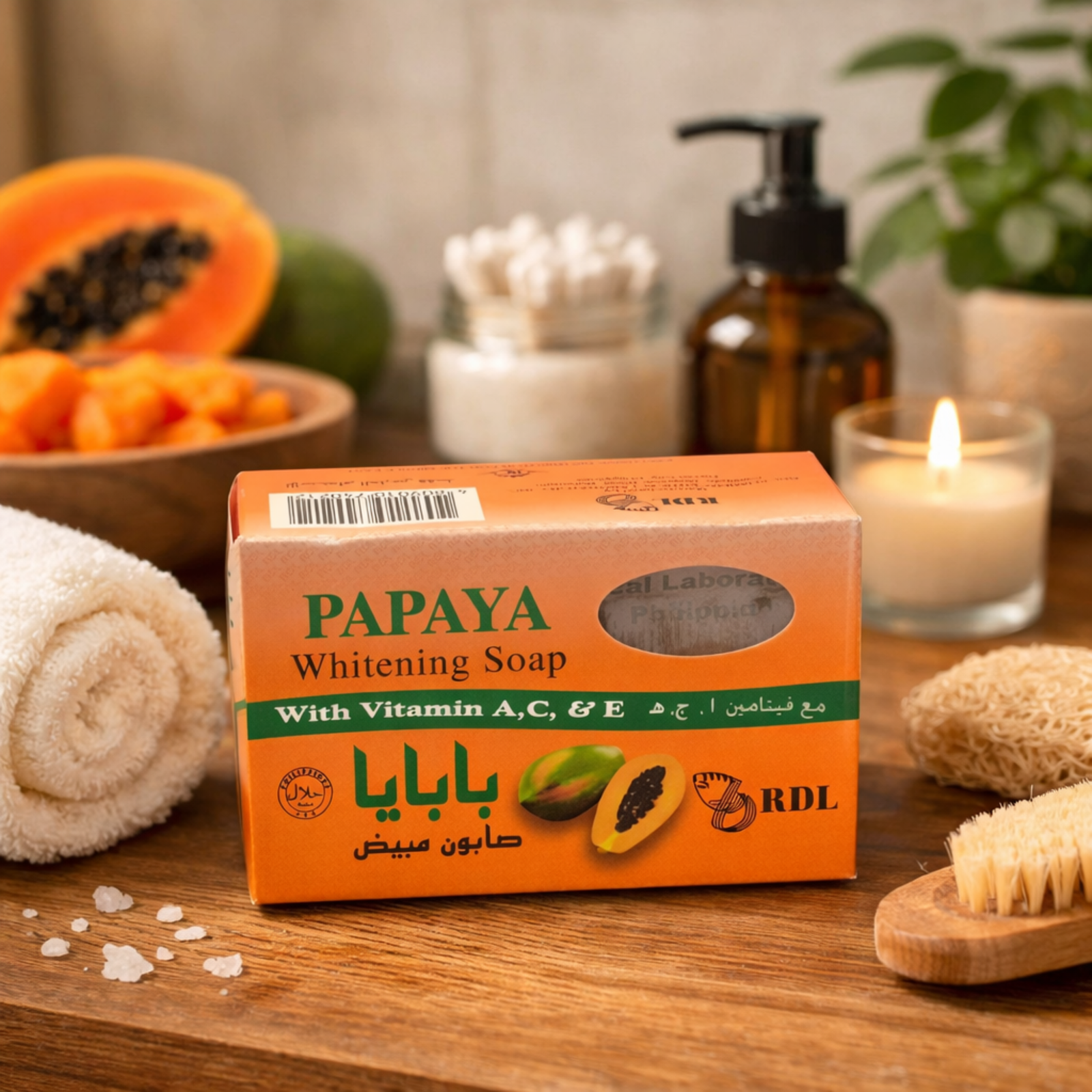 RDL Papaya Whitening Soap 135g | With Vitamin A, C & E | Daily Cleansing Bar