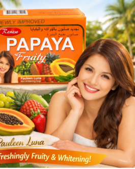 Renew Papaya Fruity Soap 135g | Papaya Enzyme & Fruit Extract Bath Bar