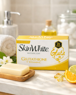 SkinWhite Glutathione & Vitamin C Whitening Soap 90g for Face & Body