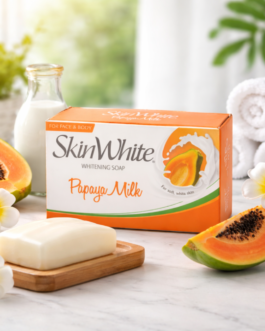 SkinWhite Papaya Milk Soap 90g | Face & Body Cleansing Bar with Papaya Extract & Milk Protein