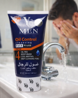 YC Men Oil Control Cleansing Face Wash 100ml | Deep Clean Formula with Menthol for Oily Skin