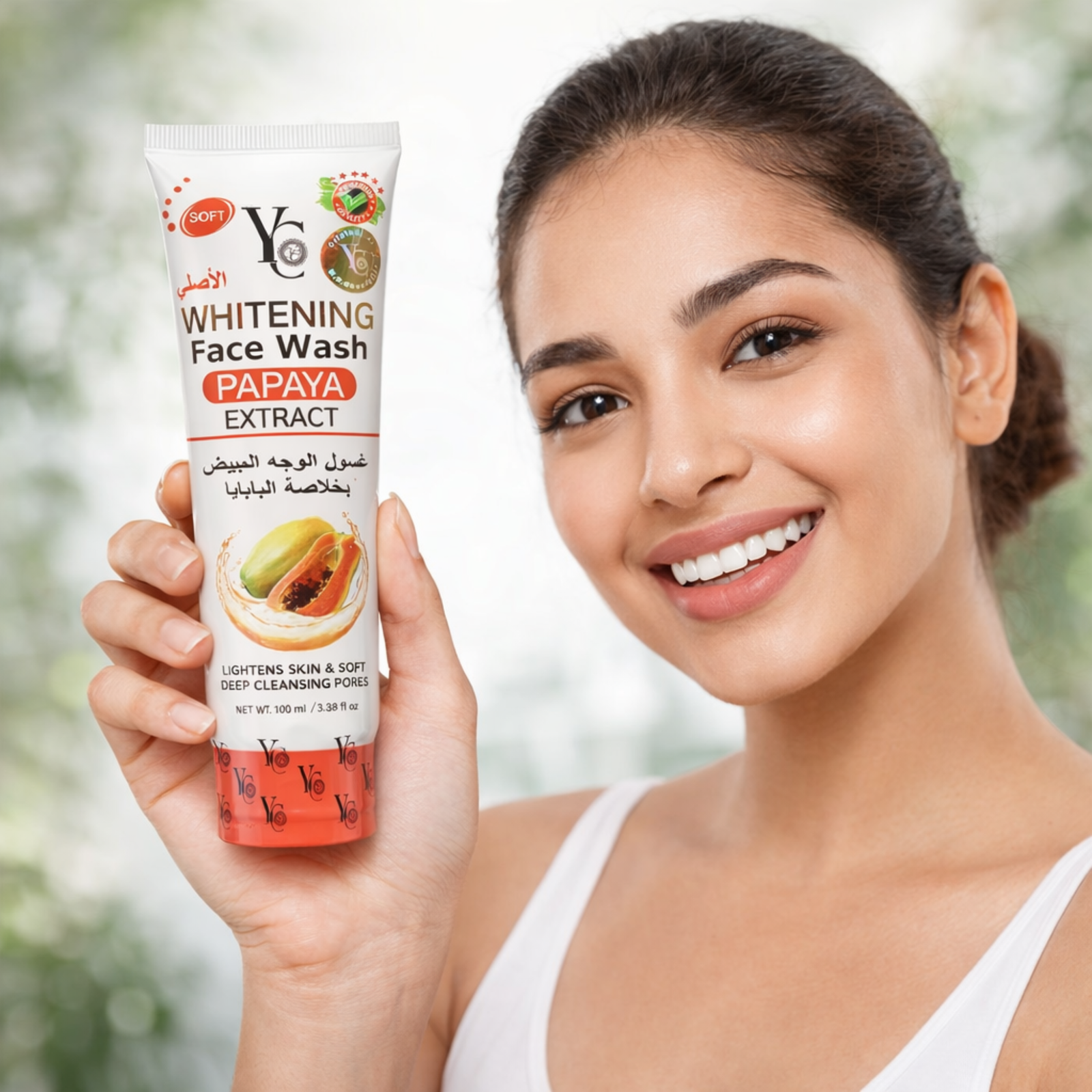 YC Papaya Extract Face Wash 100ml | Gentle Cleanser for All Skin Types