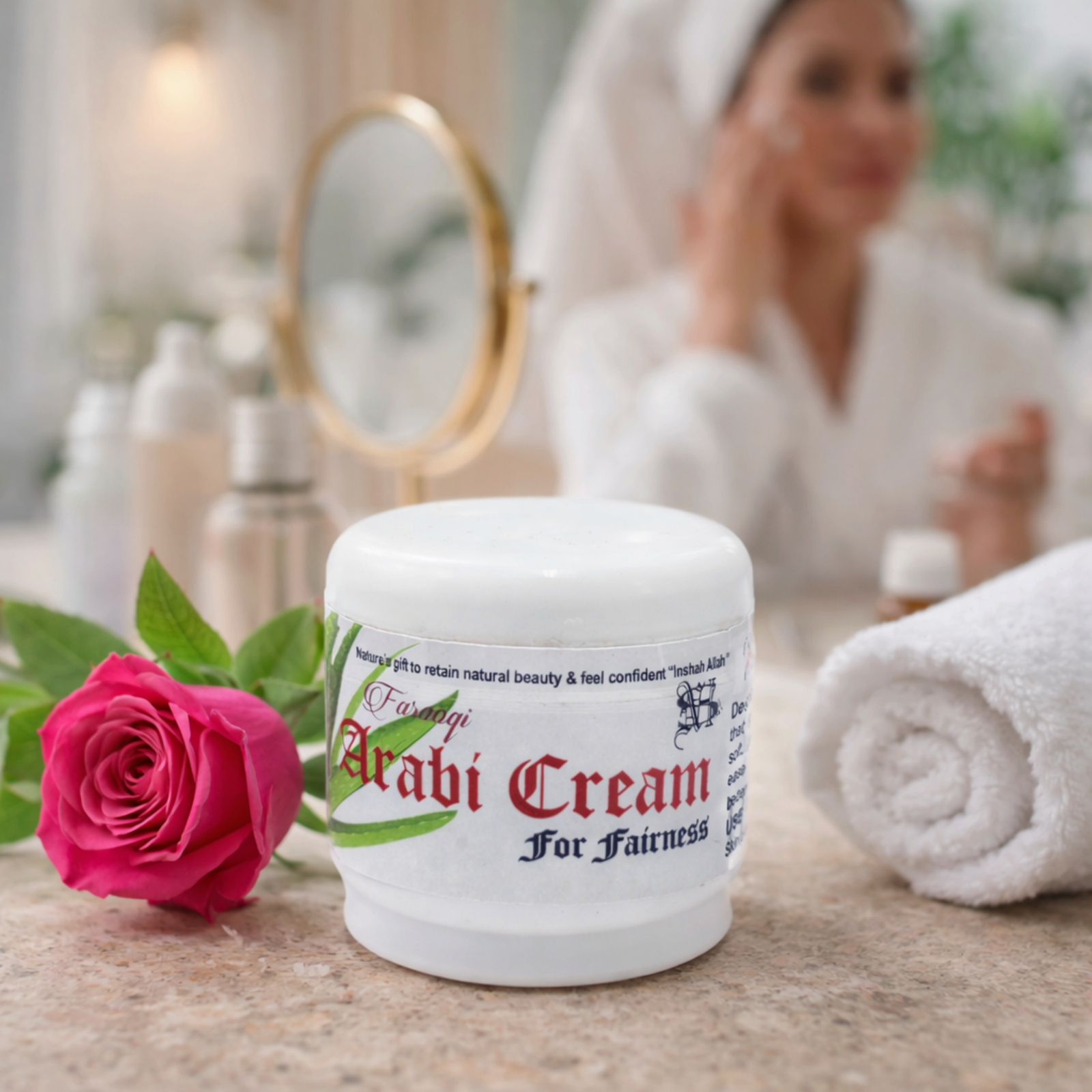 Arabi Cream 30g | Aloe Vera, Sandalwood & Rose Extracts | Daily Face Care Cream