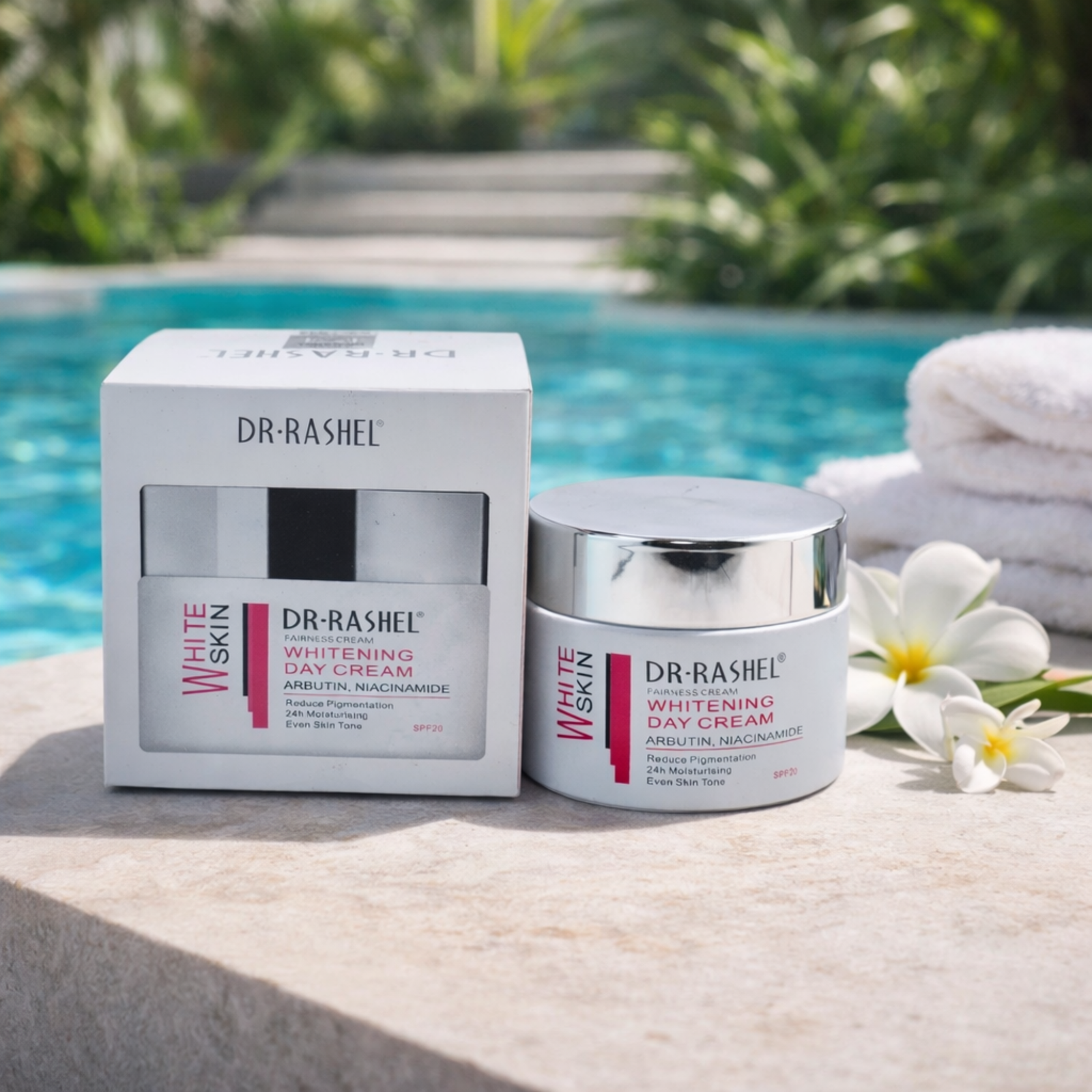 Dr Rashel Whitening Day Cream SPF20 50g – Arbutin & Niacinamide Moisturizing Face Cream