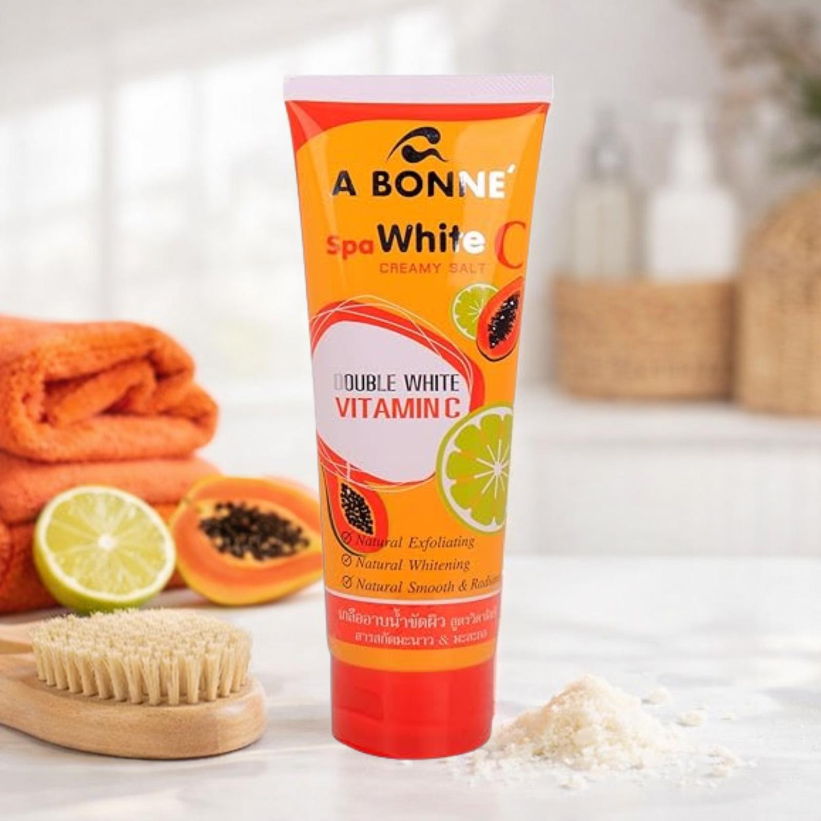 A Bonne Spa White C Creamy Salt 350g – Double Vitamin C Body Care with Natural Salt