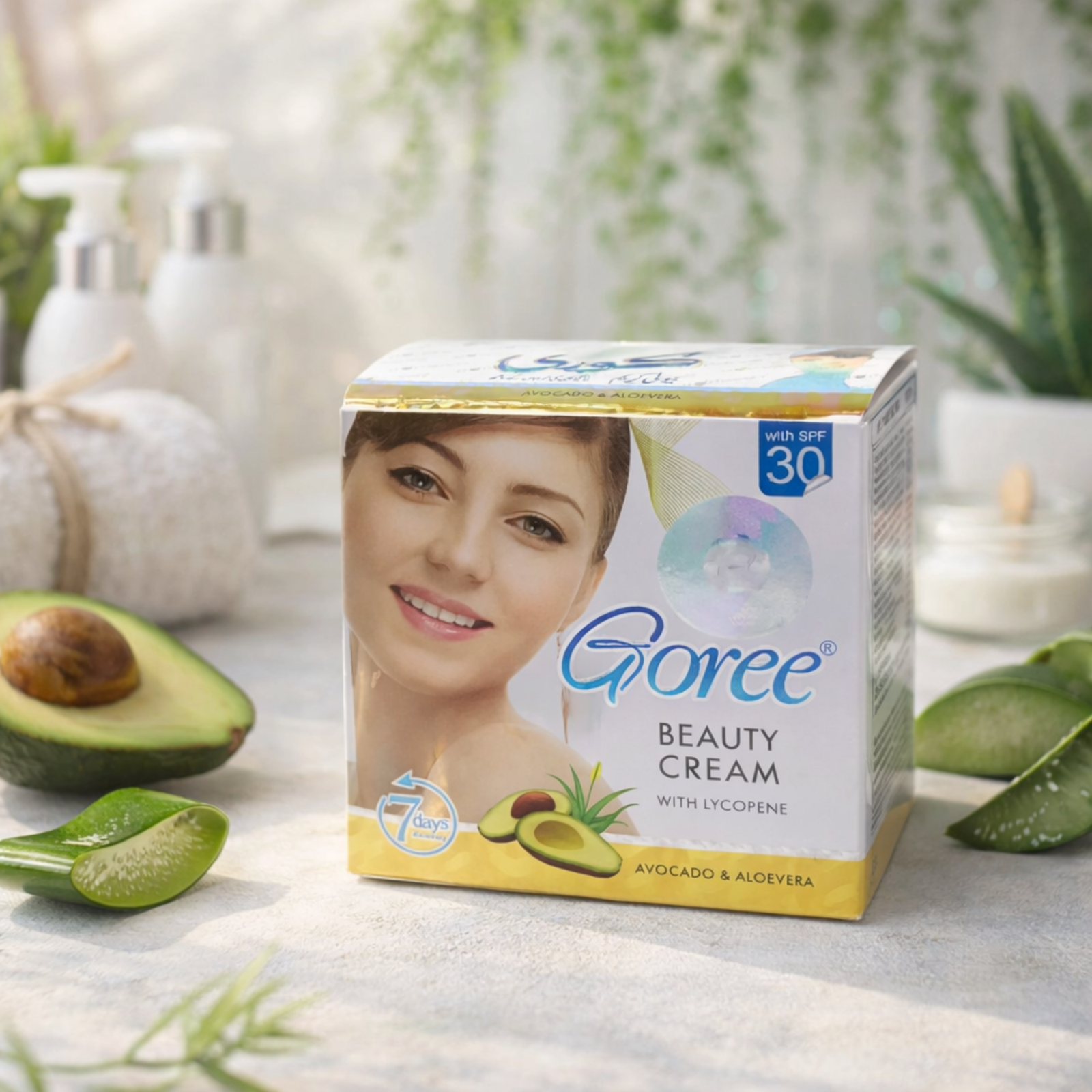 Goree Beauty Cream with Avocado & Aloe Vera 20g | SPF 30 Face Cream with Lycopene