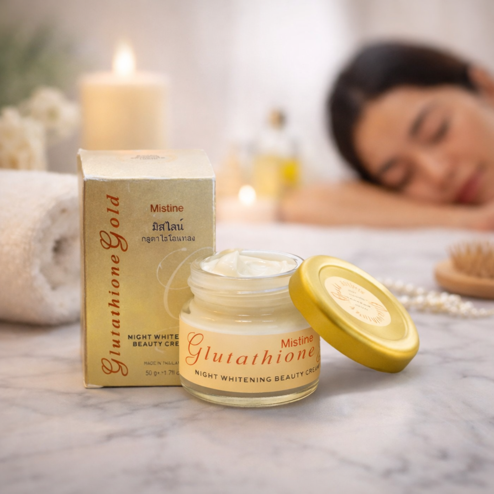 Mistline Glutathione Gold Night Beauty Cream 50g – Thailand Skincare Formula