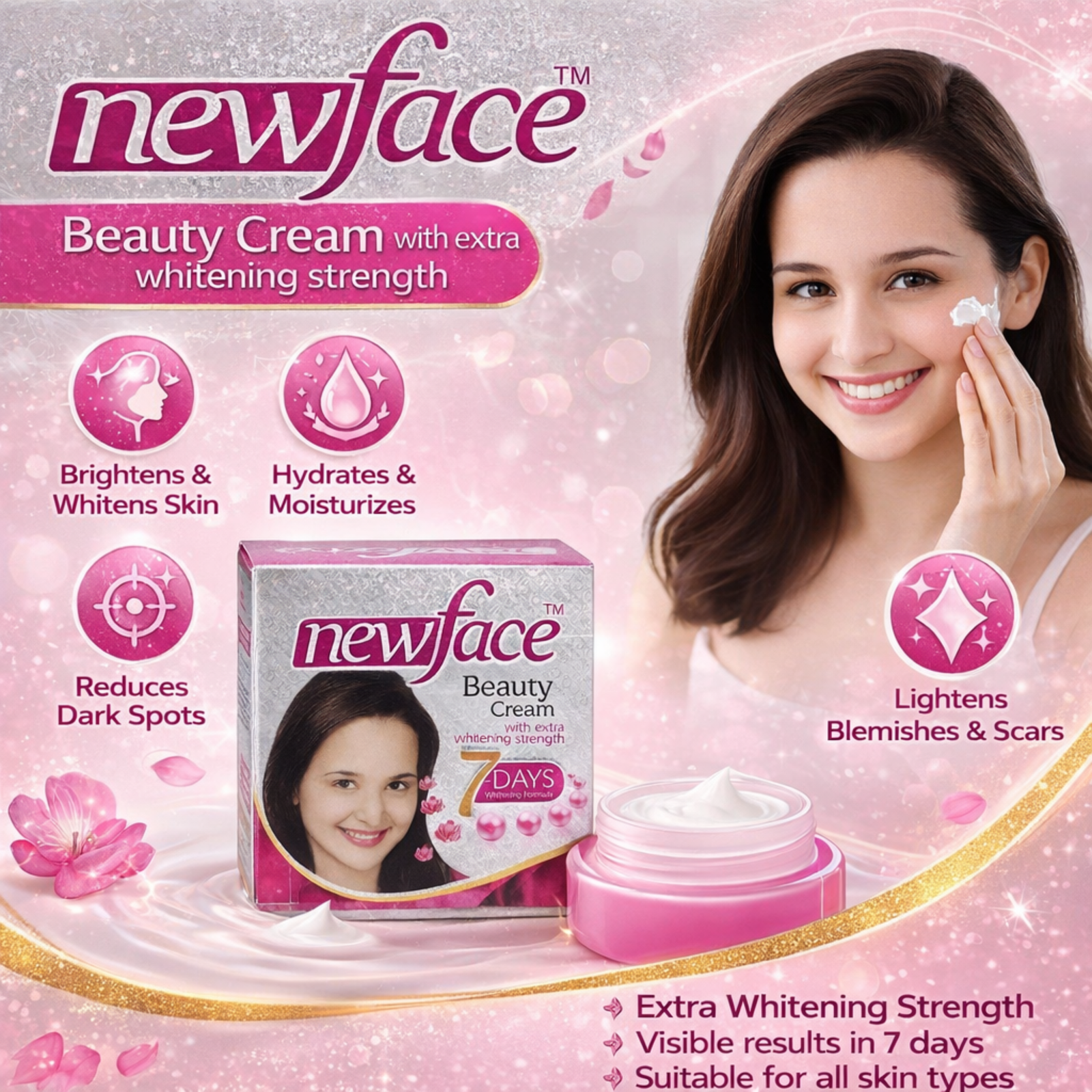 Newface Beauty Cream 20g | Extra Strength Formula for Regular Skincare