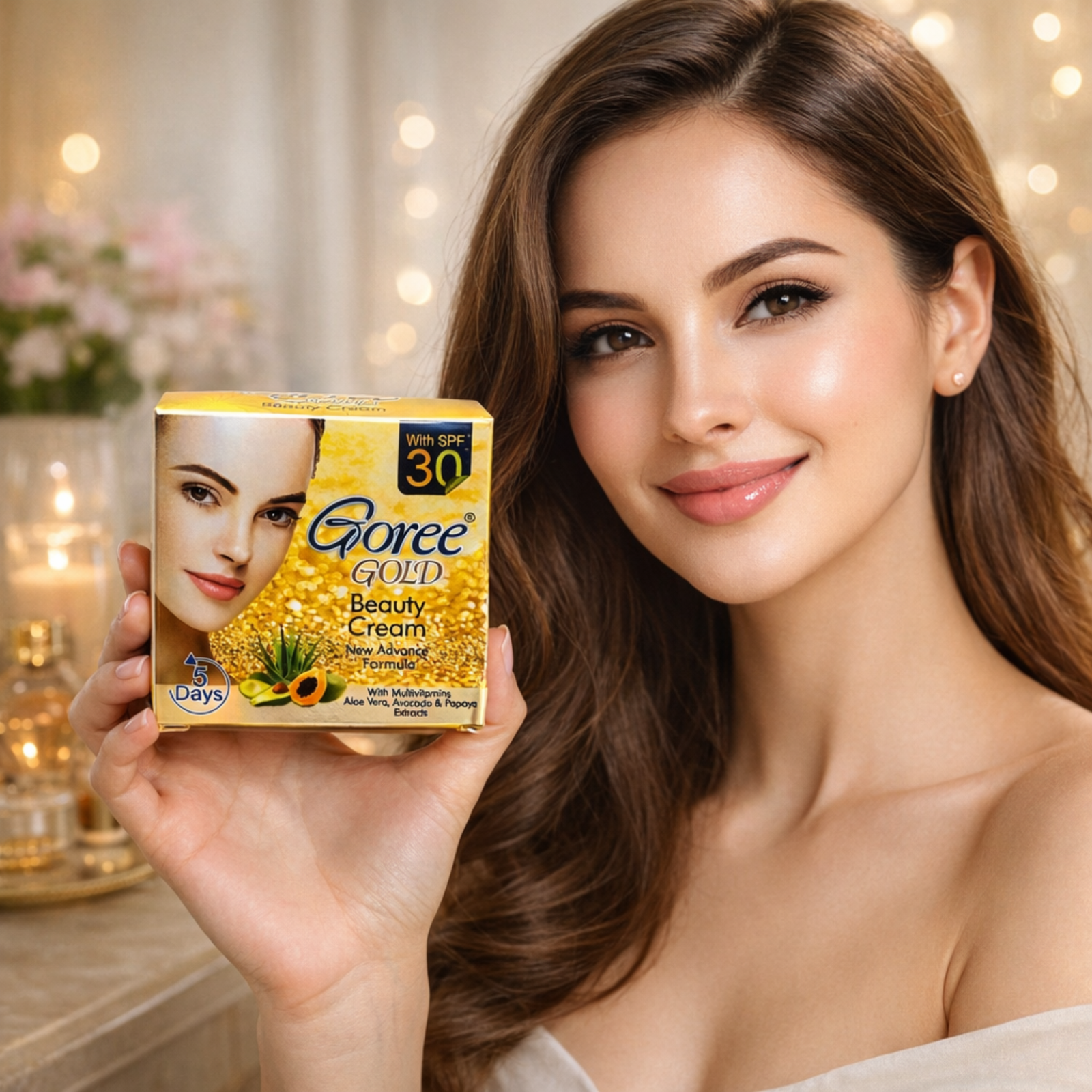 Goree Gold Beauty Cream 20g with SPF 30 | Aloe Vera, Avocado & Papaya Extracts