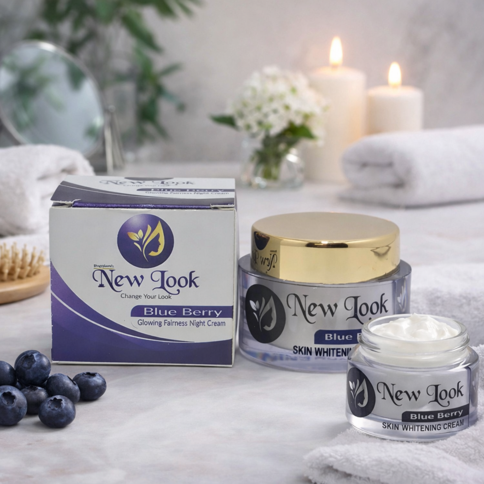 Newlook Blue Berry Glowing Fairness Night Cream 30g | Blueberry Enriched Face Cream