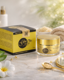 Glow Plus Gold Face Whitening Night Cream 30g | Advanced Glutathione Formula with Vitamin E & Aloe Vera