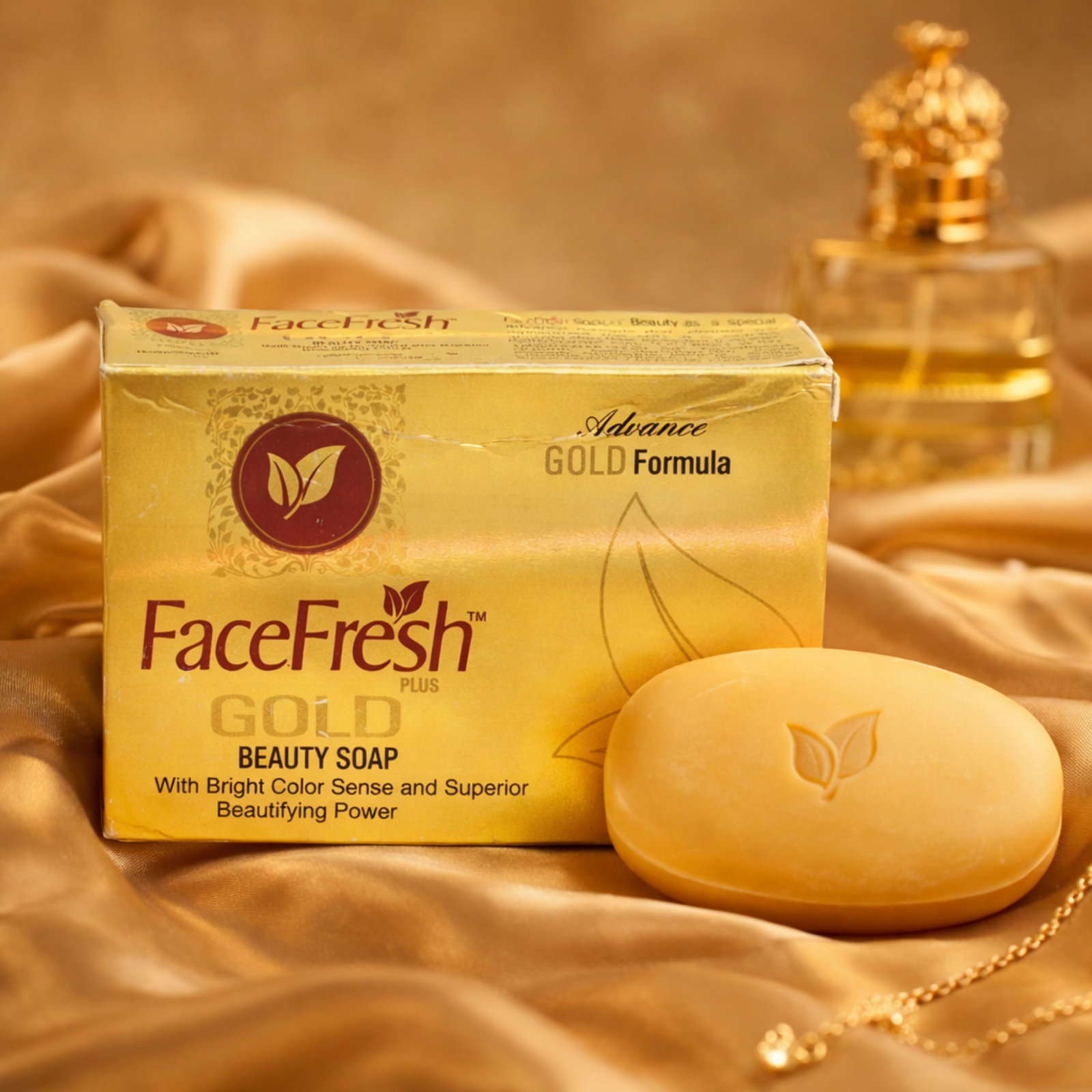FaceFresh Gold Beauty Soap 100g | Advance Gold Formula Cleansing Bar for Daily Use