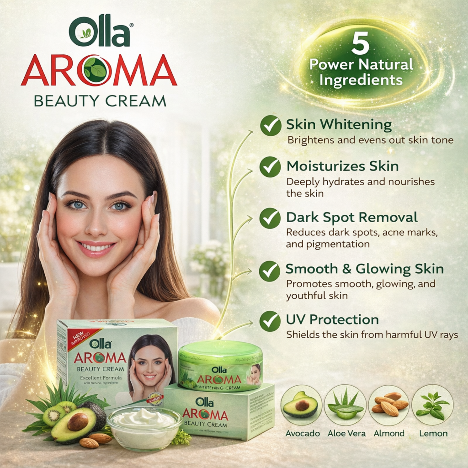 Aroma Beauty Cream 20g | Daily Face Cream with Natural Ingredients
