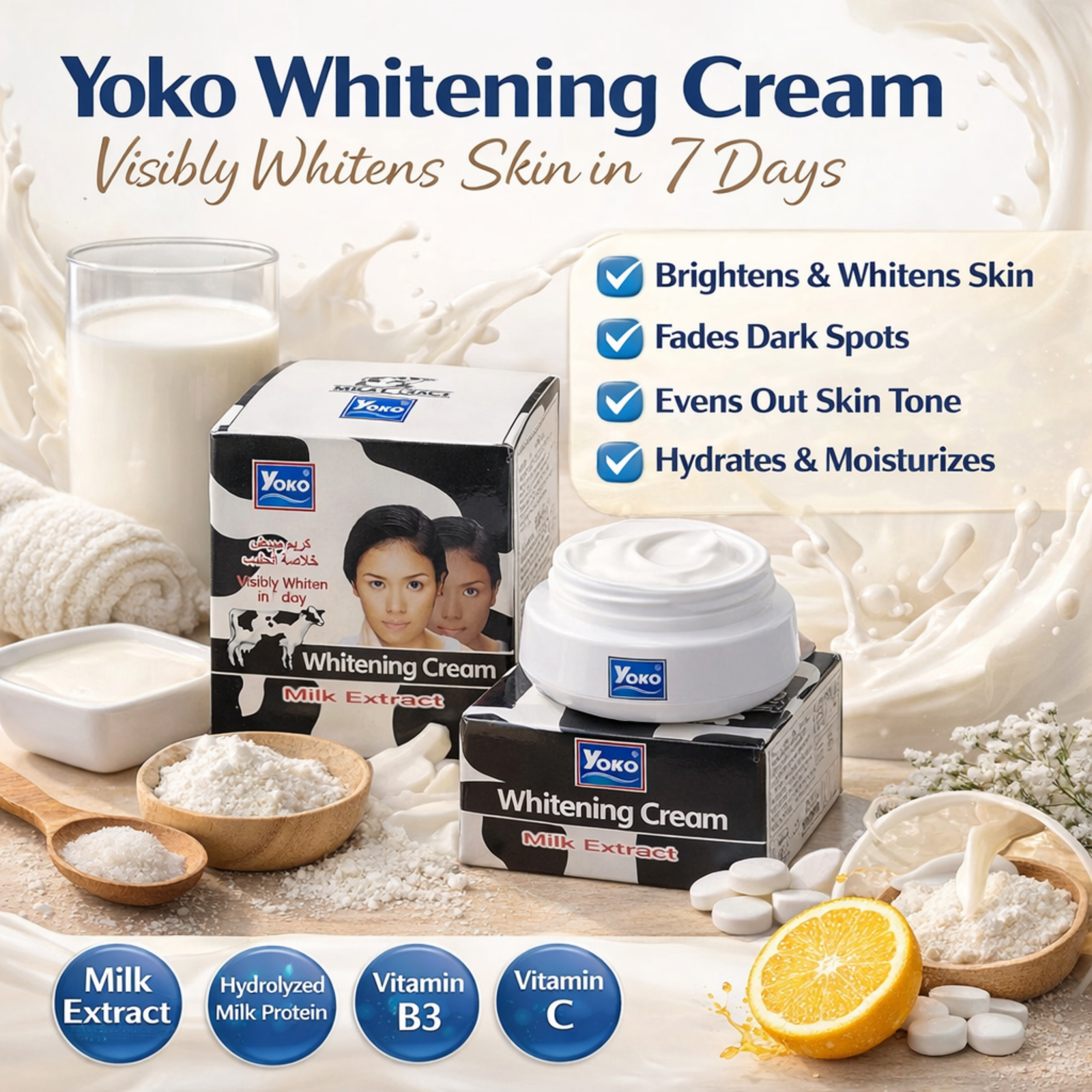 Yoko Milk Whitening Cream 4g