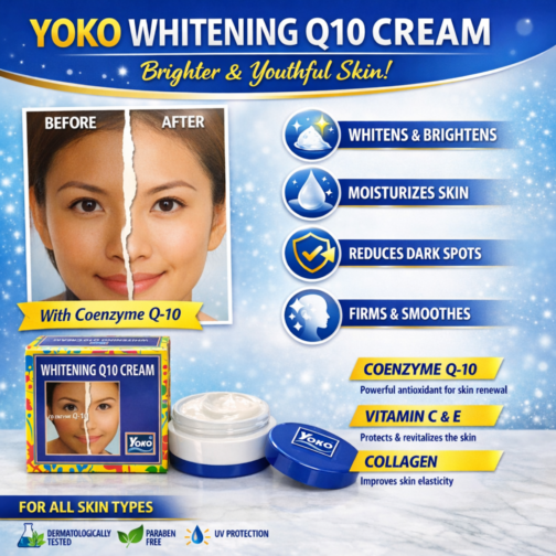 Yoko Whitening Q10 Cream 4g | Coenzyme Q10 Face Cream for Daily