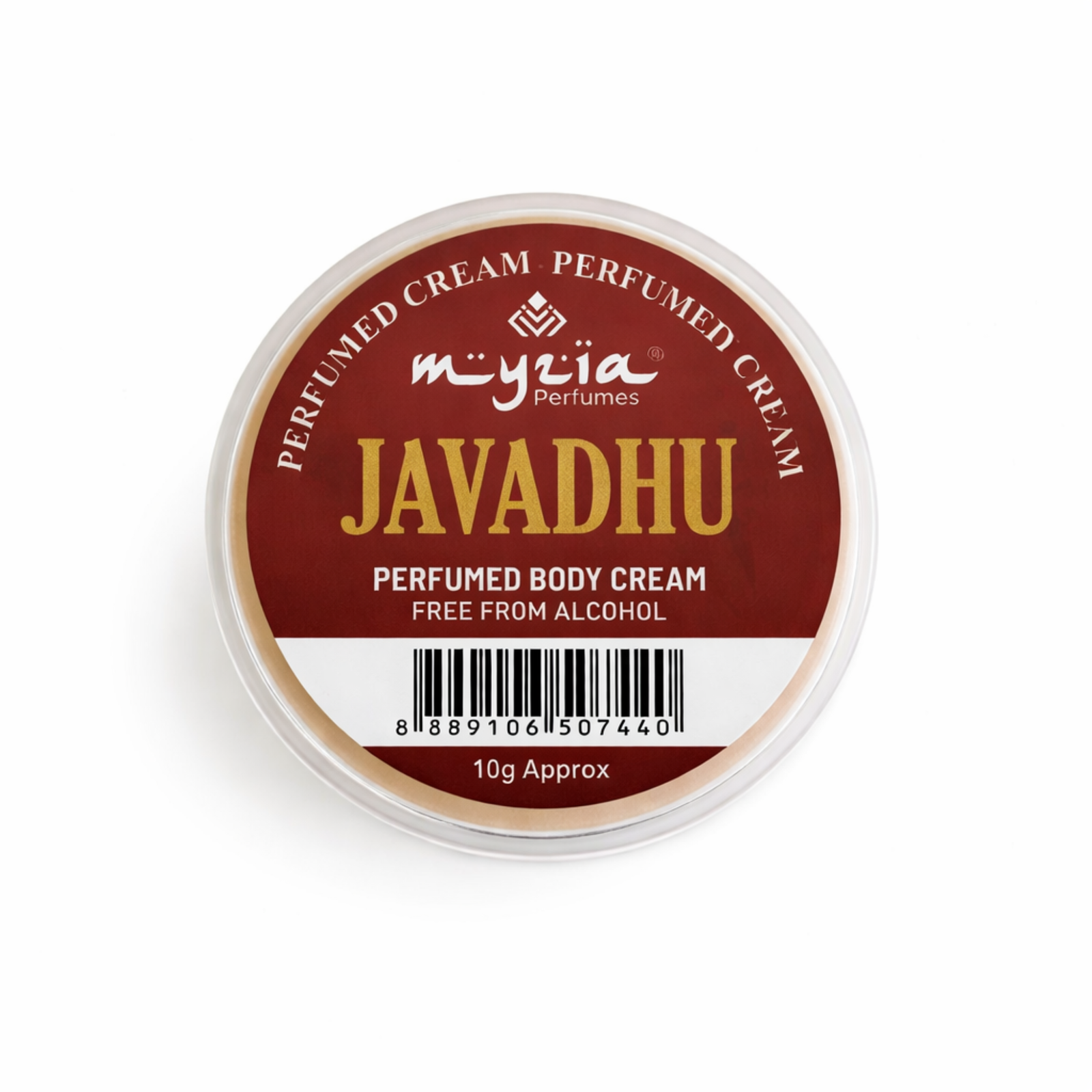 Myzia Javadhu Solid Perfume Cream 10g | Alcohol-Free Wax Perfume | Traditional Skin Perfume for Men & Women | Pocket Size Cream Perfume