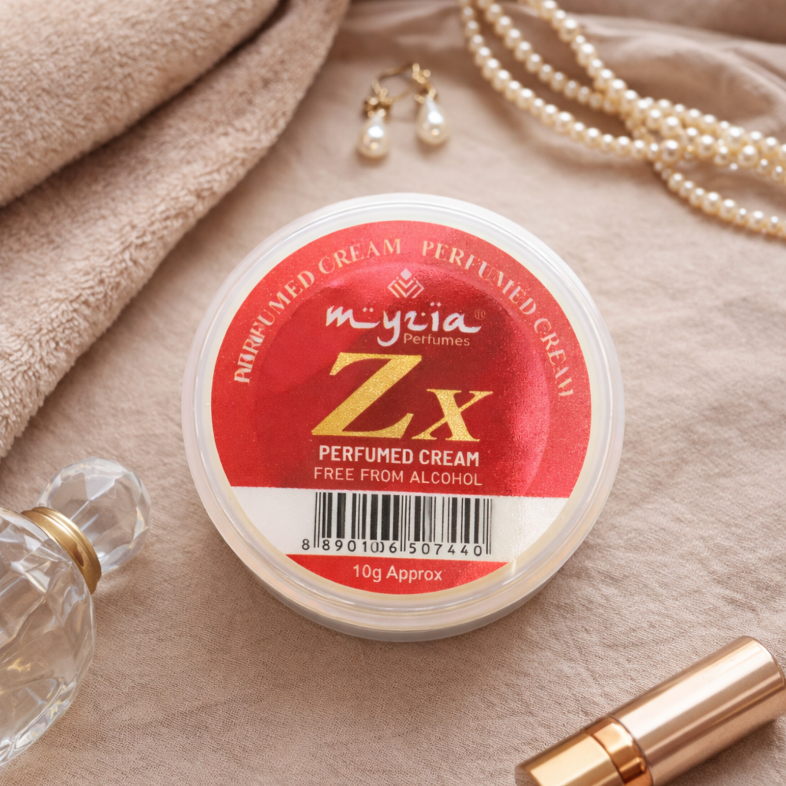 Myzia ZX Solid Perfume Cream 10g | Alcohol-Free Wax Perfume | Unisex Skin Perfume for Daily Use | Pocket Size Cream Perfume