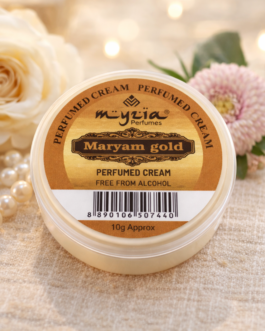 Maryam Gold Solid Perfume Cream 10g | Alcohol-Free Wax Perfume | Floral Oriental Skin Perfume | Unisex Pocket Cream Perfume