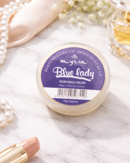 Blue Lady Solid Perfume Cream 10g | Alcohol-Free Wax Perfume | Women Skin Perfume | Pocket Size Cream Perfume