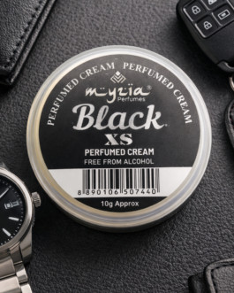Black XS Solid Perfume Cream 10g | Alcohol-Free Wax Perfume | Unisex Skin Perfume | Pocket Size Cream Perfume for Daily Use