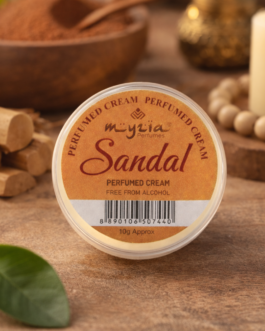 Sandal Solid Perfume Cream 10g | Alcohol Free Cream Perfume for Men & Women | Skin Perfume | Wax-Based Solid Fragrance