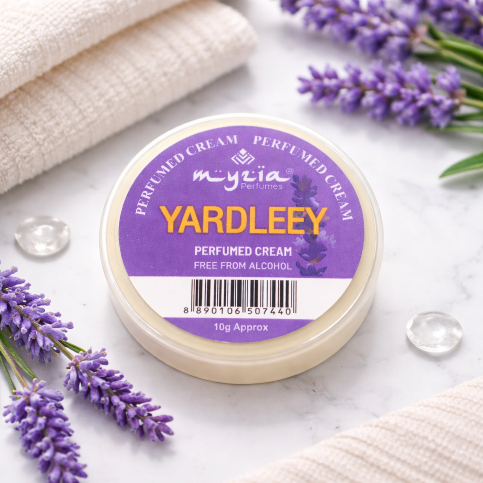 Myzia Yardley Solid Perfume Cream 10g | Alcohol-Free Wax Perfume | Pocket Size Skin Perfume for Men & Women | Unisex Cream Perfume