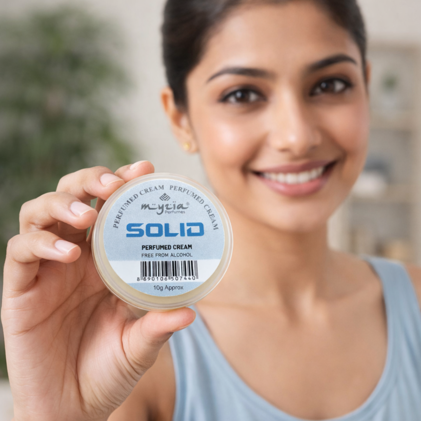 Myzia Solid Perfume Cream 10g | Alcohol-Free Wax Perfume | Unisex Skin Perfume for Men & Women | Travel Friendly Pocket Cream Perfume