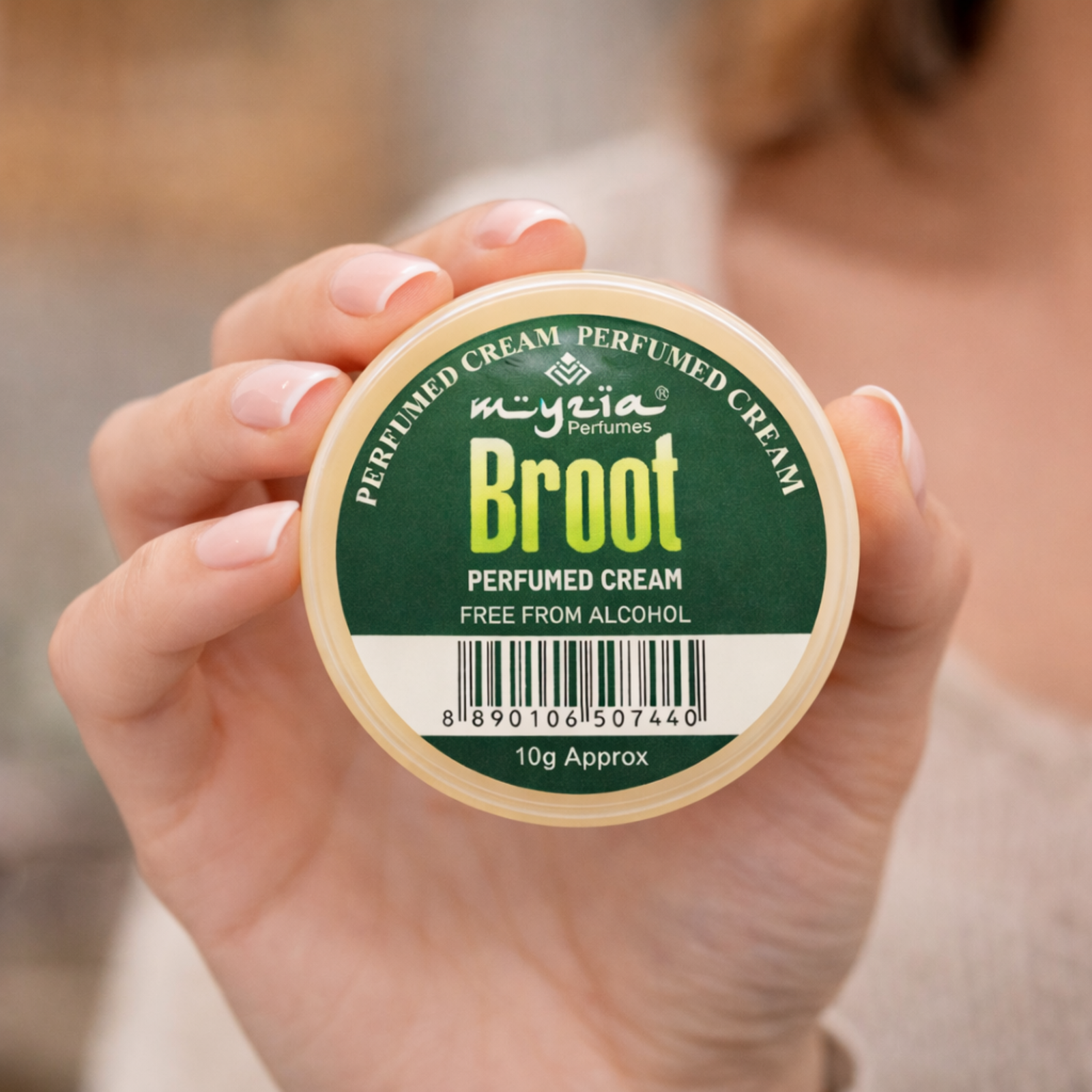 Myzia Broot Solid Perfume Cream 10g | Alcohol-Free Wax Perfume | Unisex Skin Perfume | Travel Friendly Pocket Cream Perfume