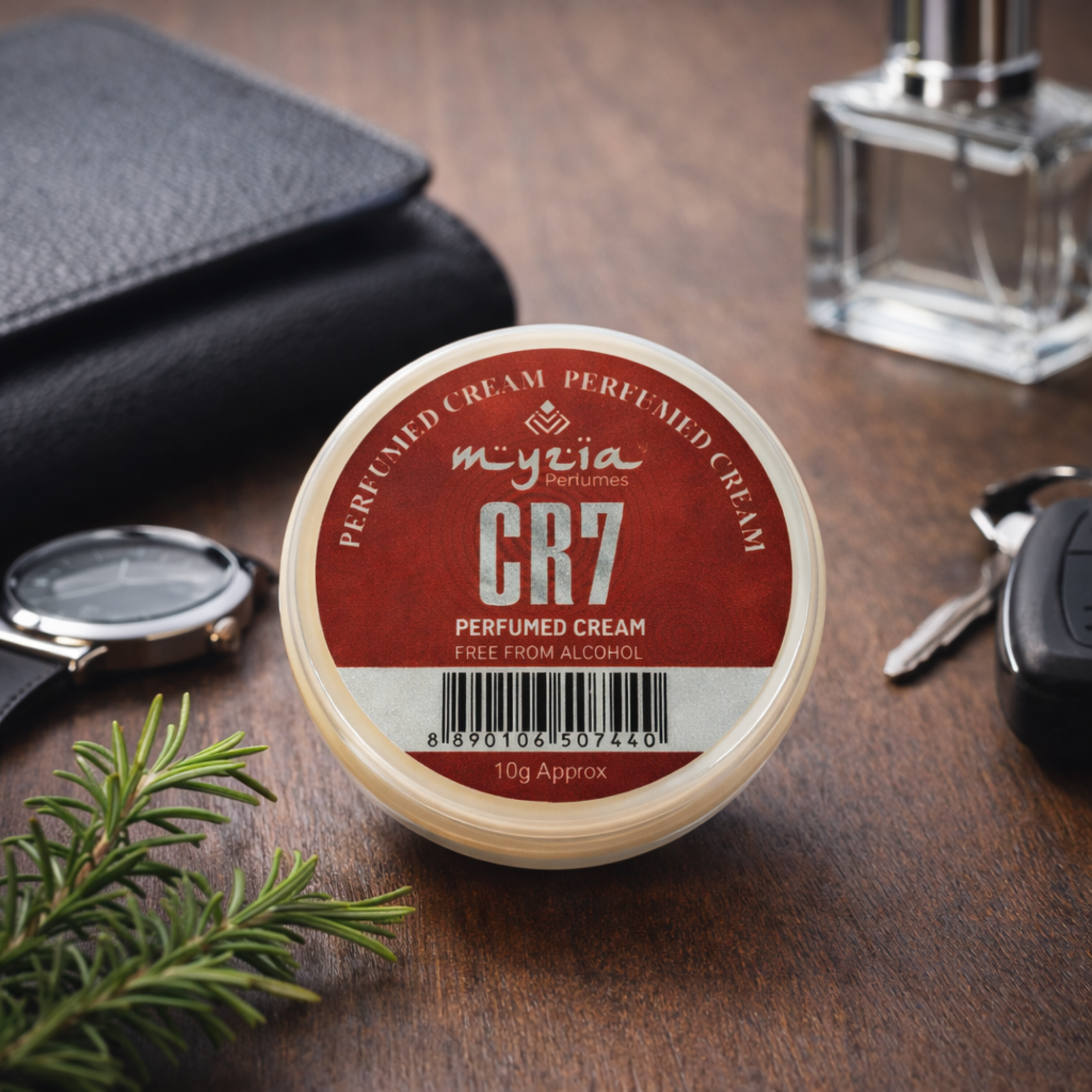 Myzia CR7 Solid Perfume Cream for Men 10g | Alcohol-Free Wax Perfume | Men Skin Perfume | Pocket Size Cream Perfume
