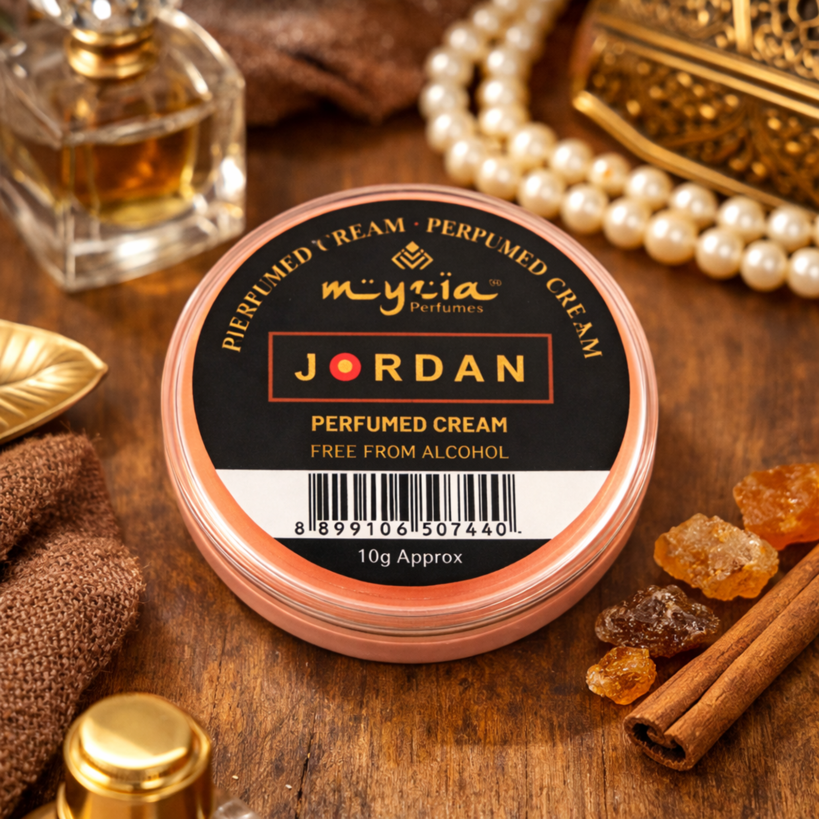 Myzia Jordan Solid Perfume Cream 10g | Alcohol-Free Wax Perfume | Unisex Skin Perfume | Travel Size Pocket Cream Perfume
