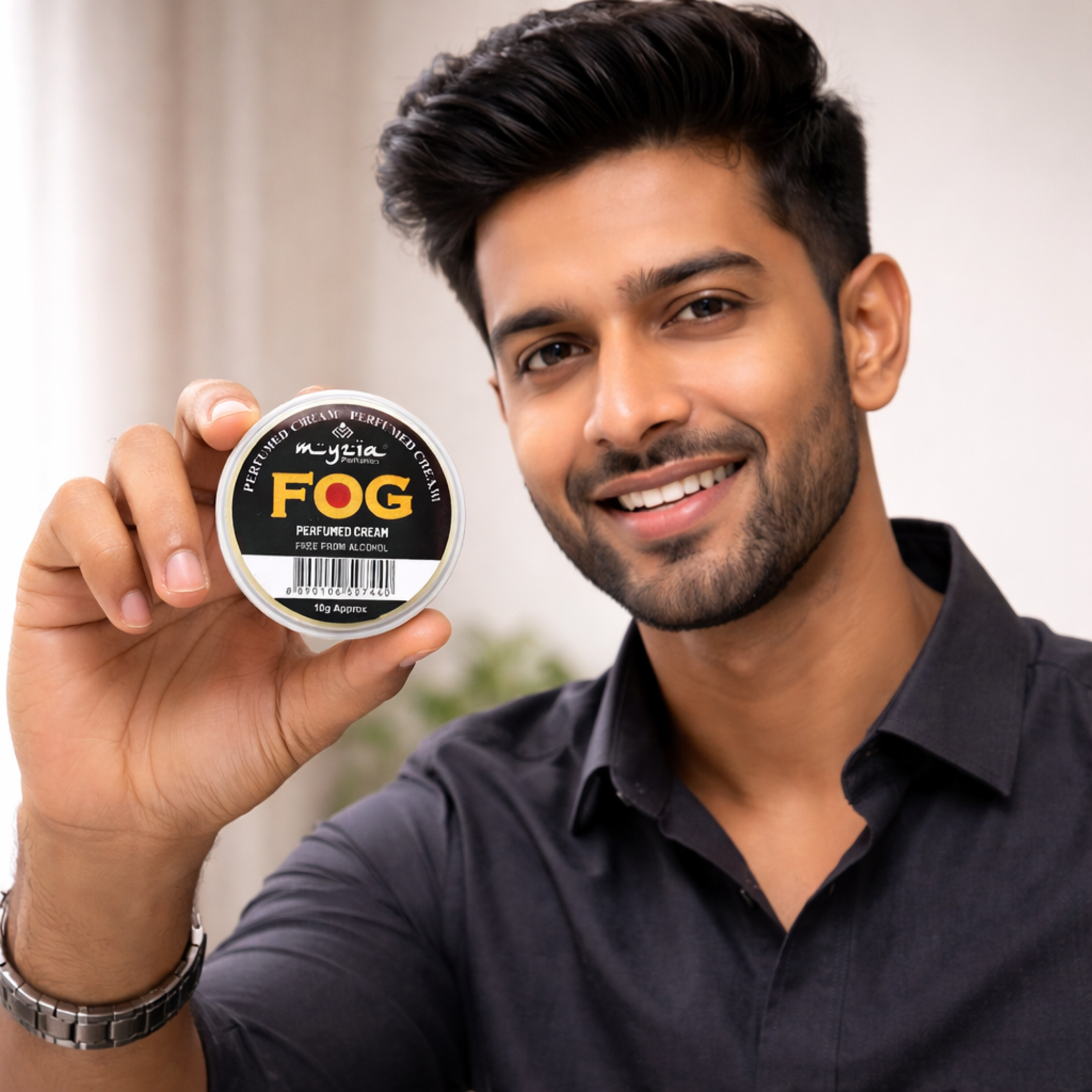 Myzia FOG Solid Perfume Cream 10g | Alcohol-Free Wax Perfume | Unisex Skin Perfume | Pocket Size Cream Perfume