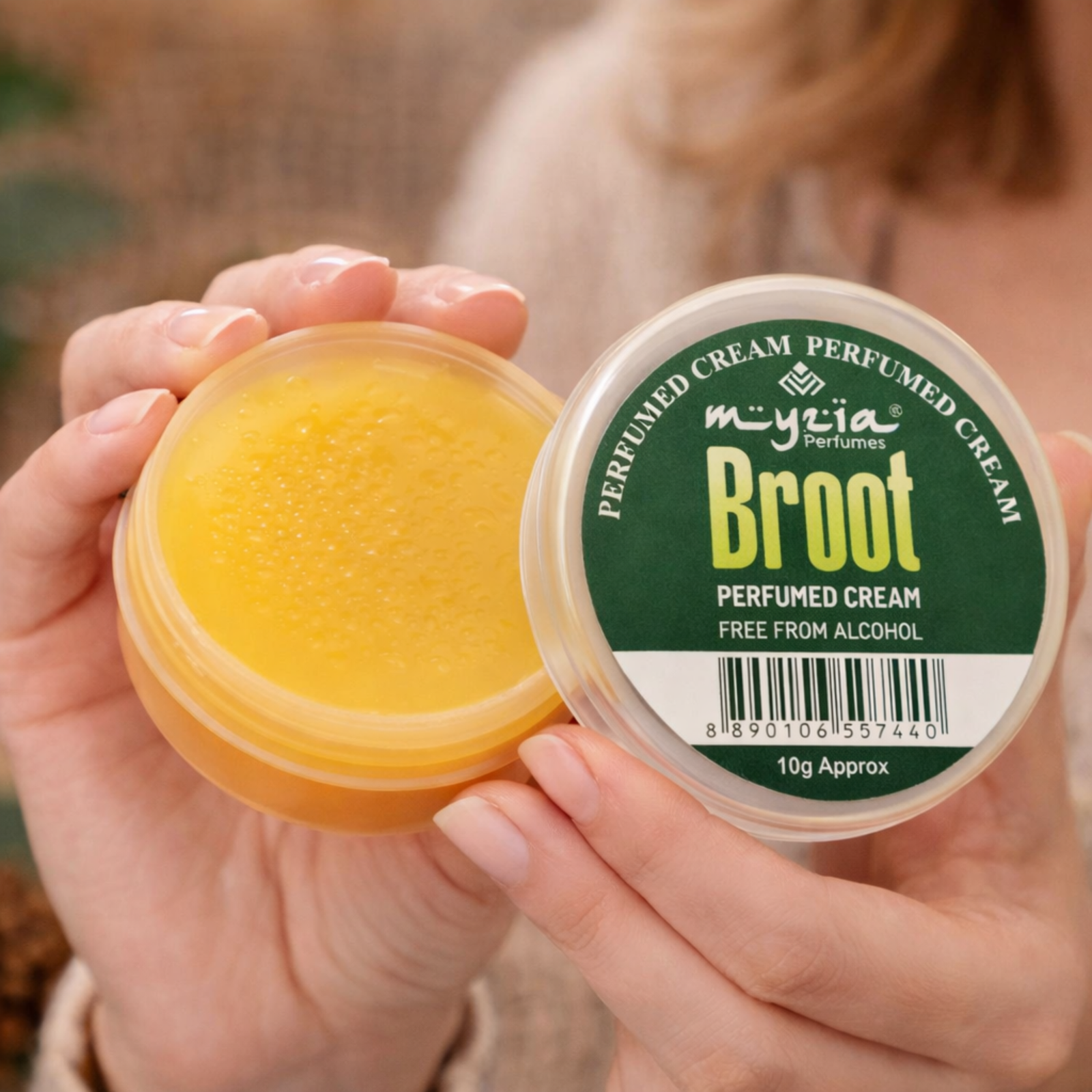 Myzia Broot Solid Perfume Cream 10g | Alcohol-Free Wax Perfume | Unisex Skin Perfume | Travel Friendly Pocket Cream Perfume