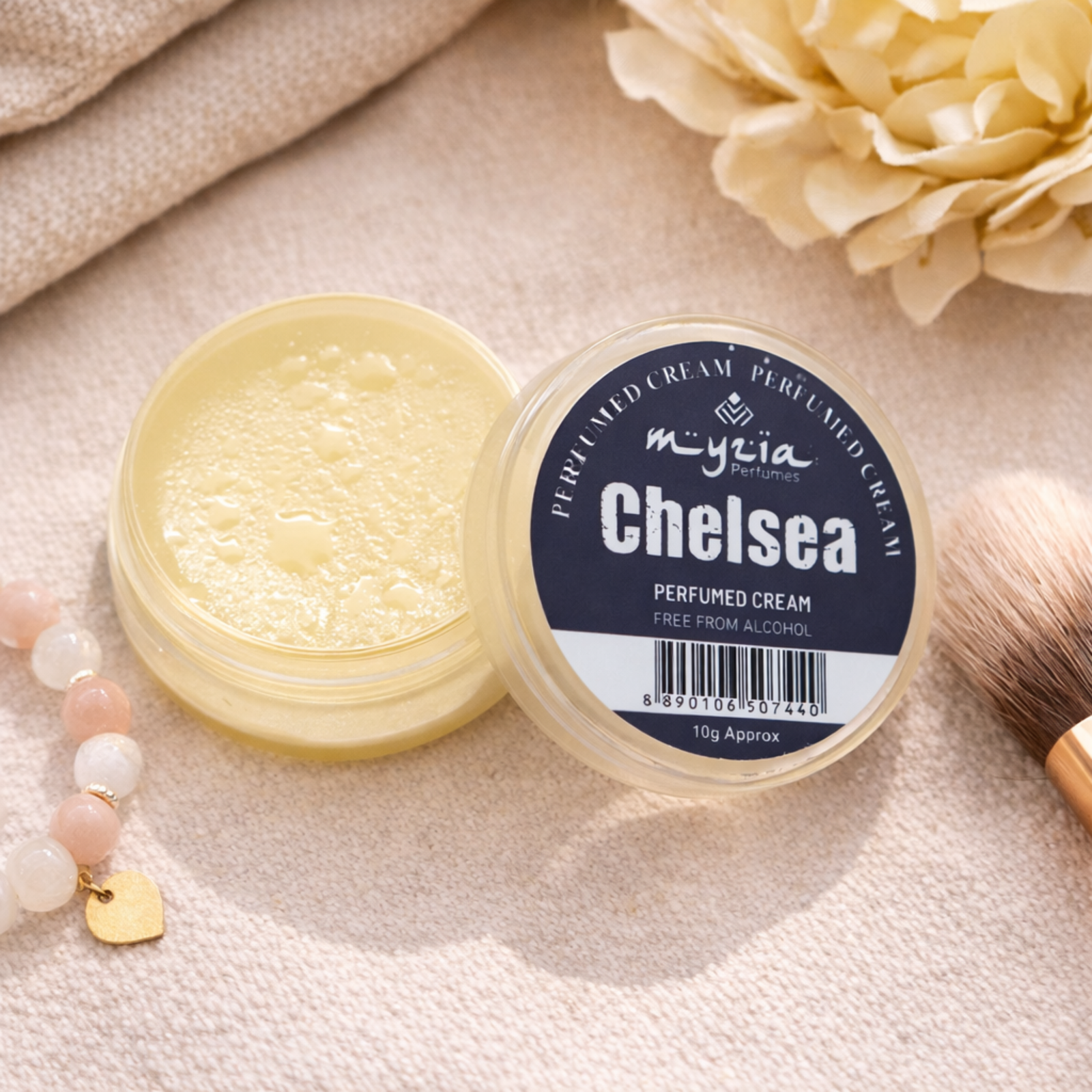 Myzia Chelsea Solid Perfume Cream 10g | Alcohol-Free Wax Perfume for Men & Women | Pocket Size Skin Perfume | Long Wear Cream Perfume