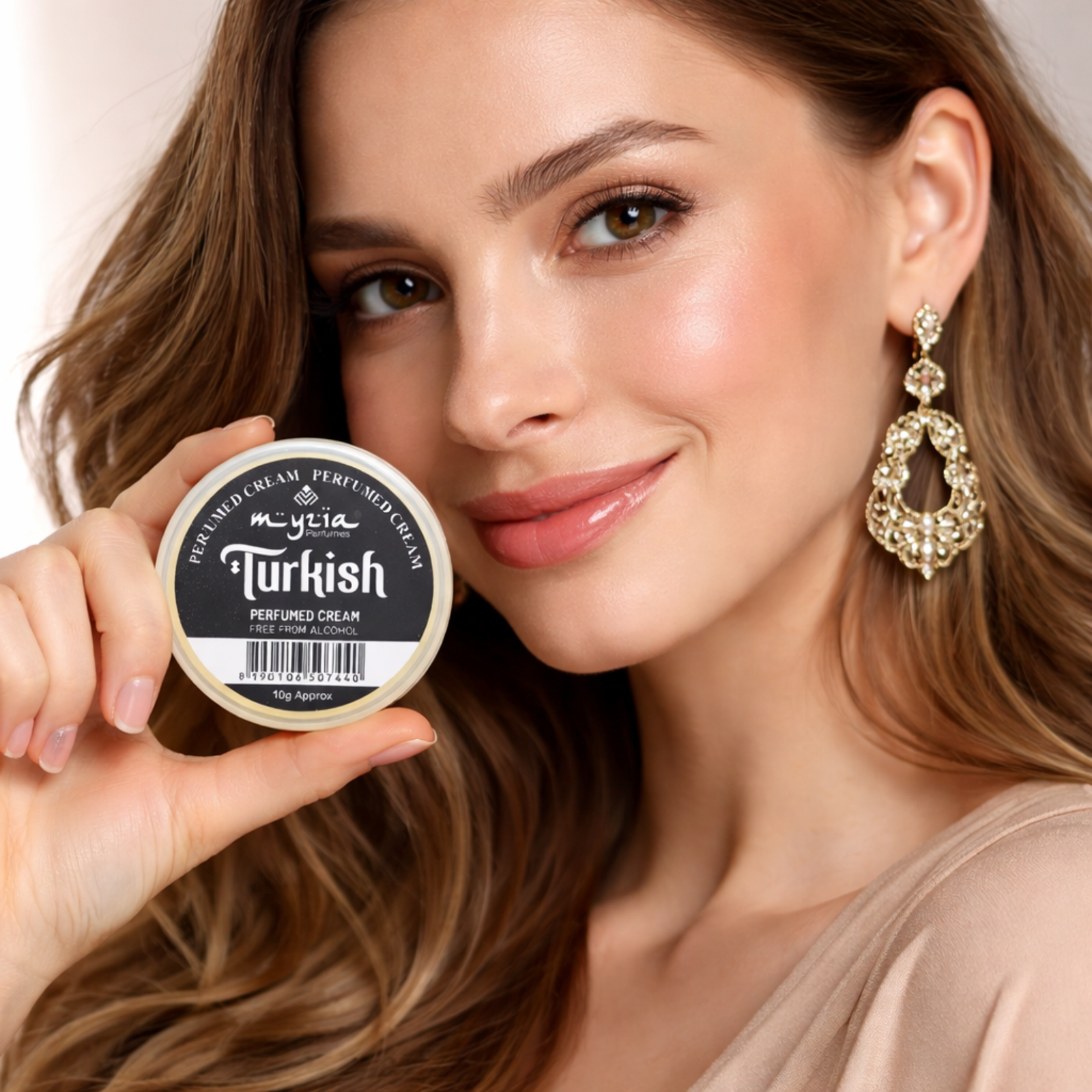 Myzia Turkish Solid Perfume Cream 10g | Alcohol-Free Wax Perfume for Men & Women | Pocket Size Skin Perfume | Unisex Cream Perfume