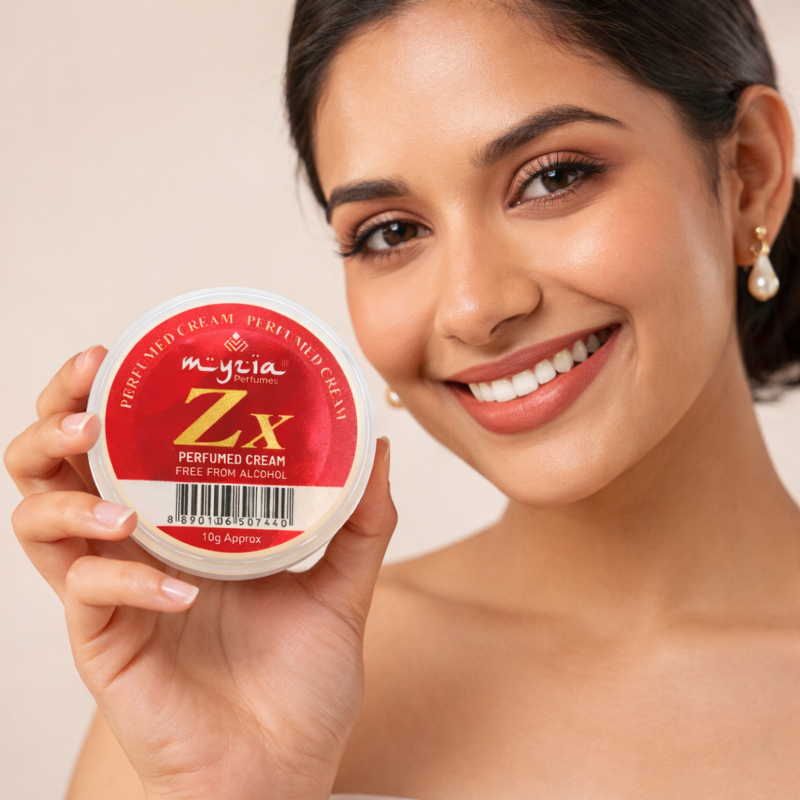 Myzia ZX Solid Perfume Cream 10g | Alcohol-Free Wax Perfume | Unisex Skin Perfume for Daily Use | Pocket Size Cream Perfume