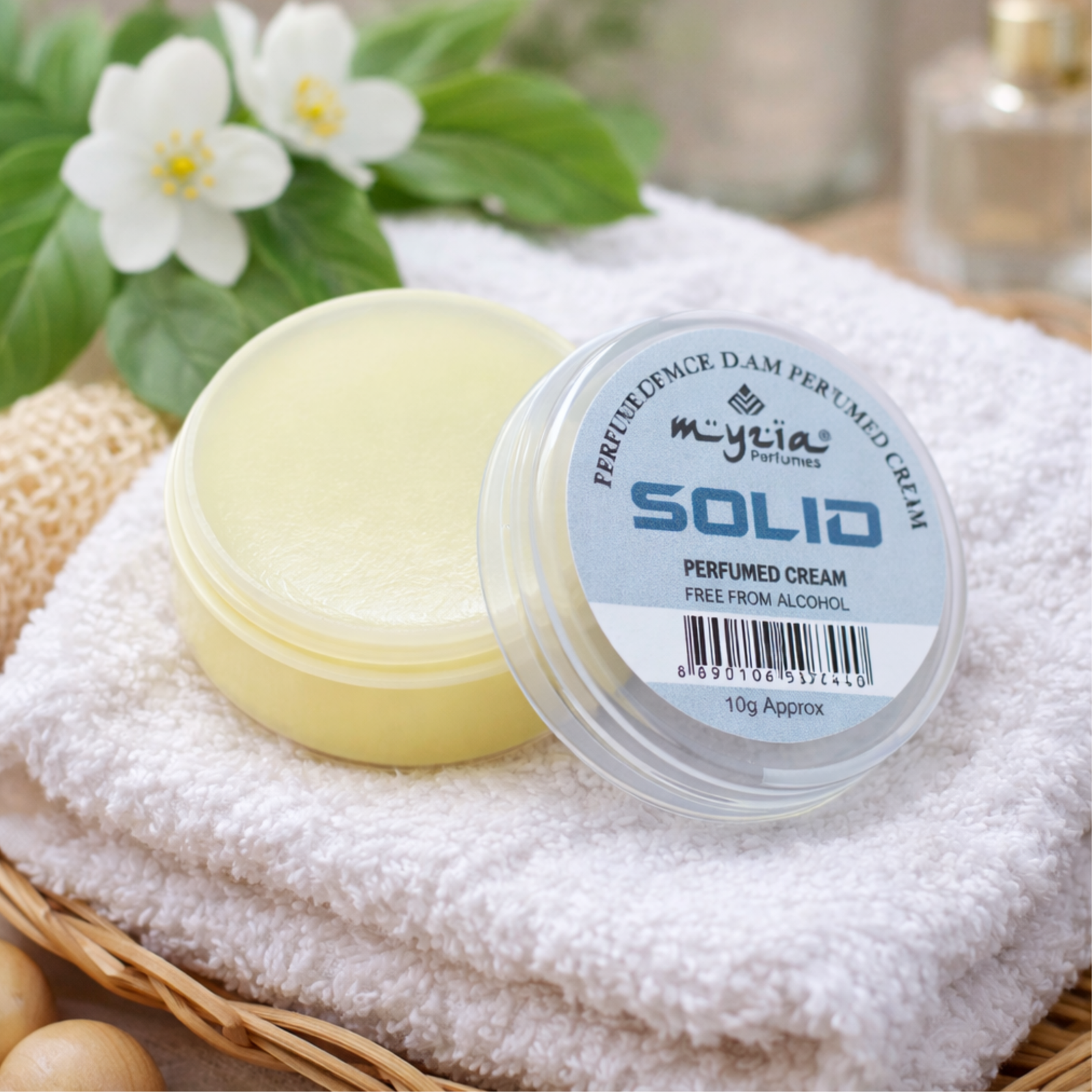 Myzia Solid Perfume Cream 10g | Alcohol-Free Wax Perfume | Unisex Skin Perfume for Men & Women | Travel Friendly Pocket Cream Perfume