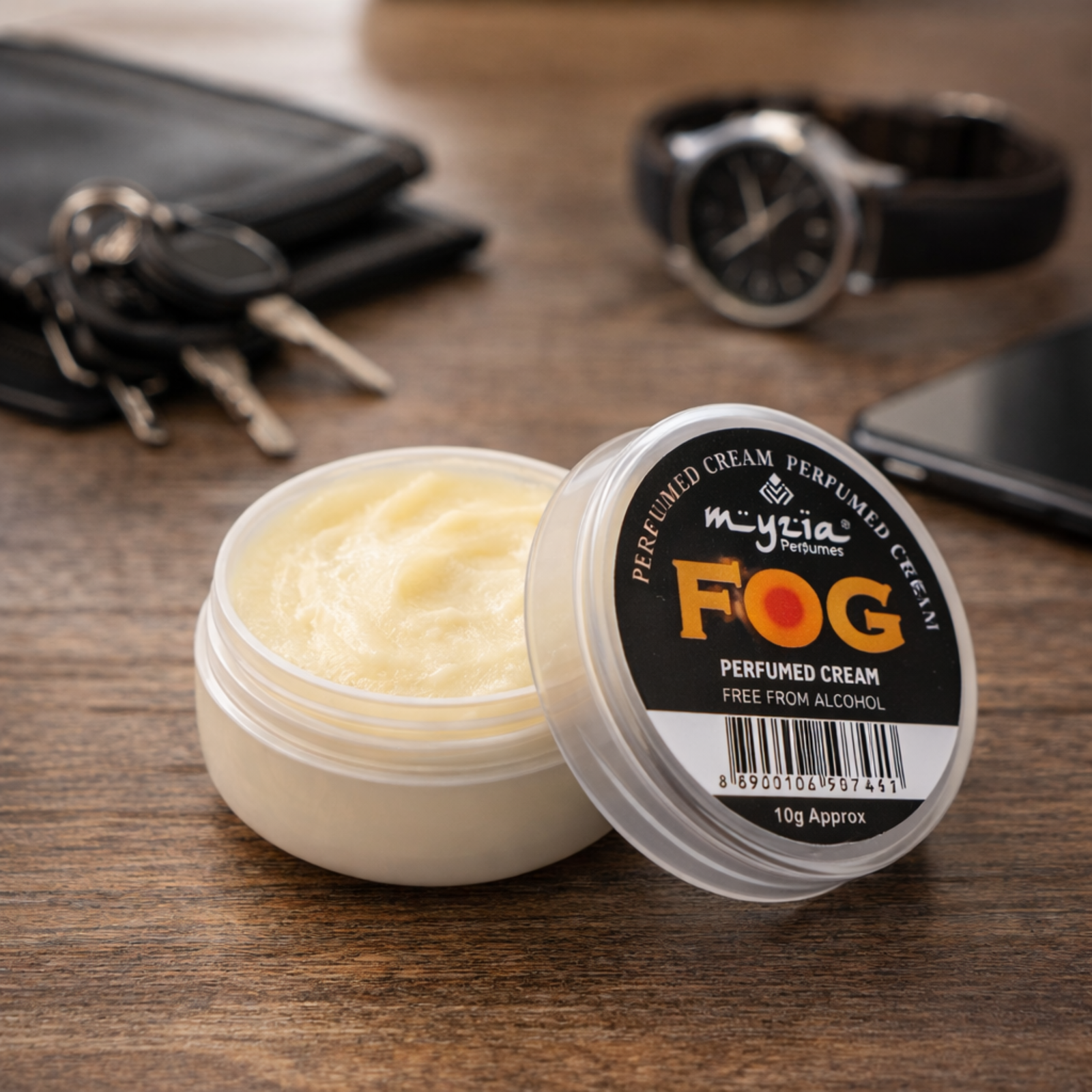 Myzia FOG Solid Perfume Cream 10g | Alcohol-Free Wax Perfume | Unisex Skin Perfume | Pocket Size Cream Perfume