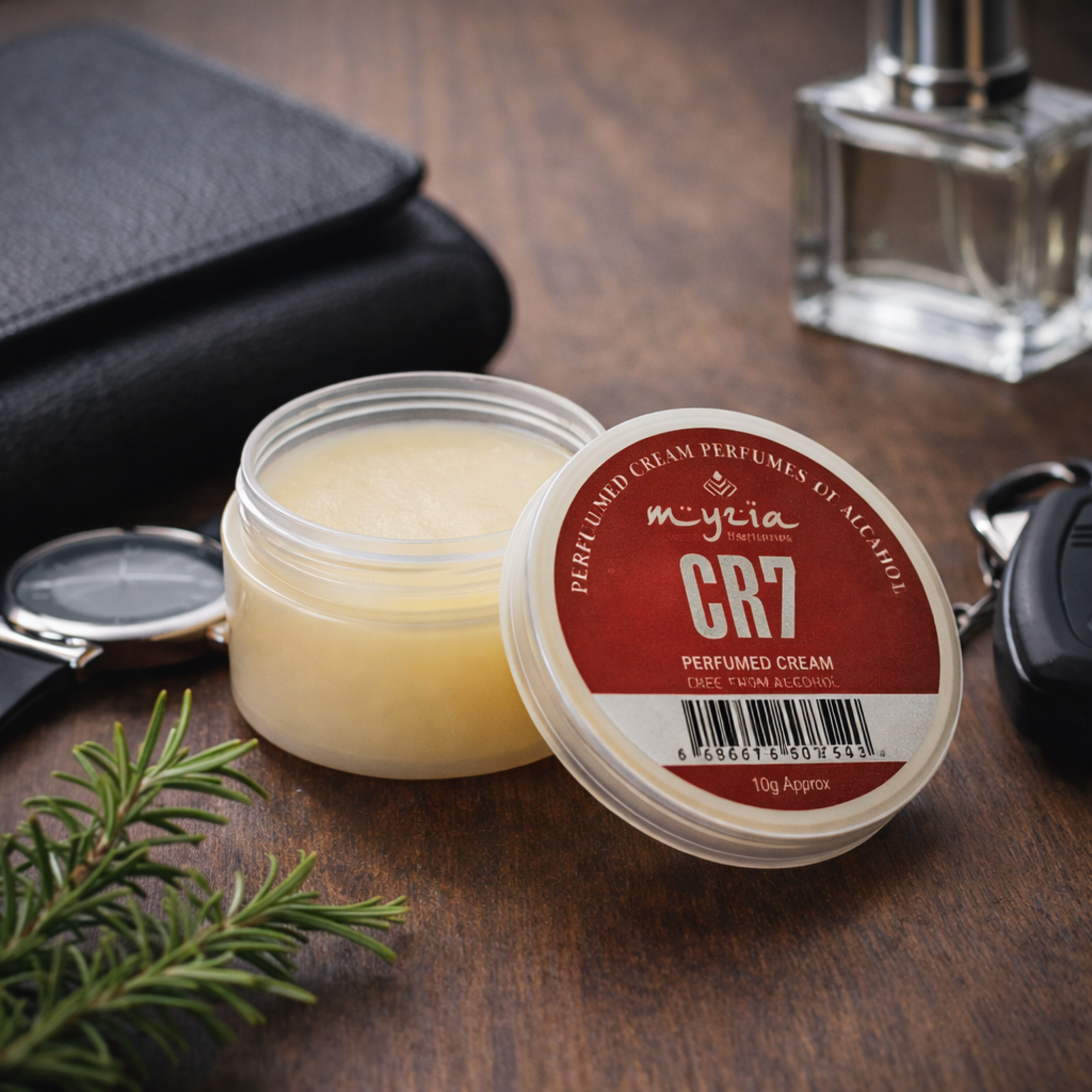 Myzia CR7 Solid Perfume Cream for Men 10g | Alcohol-Free Wax Perfume | Men Skin Perfume | Pocket Size Cream Perfume