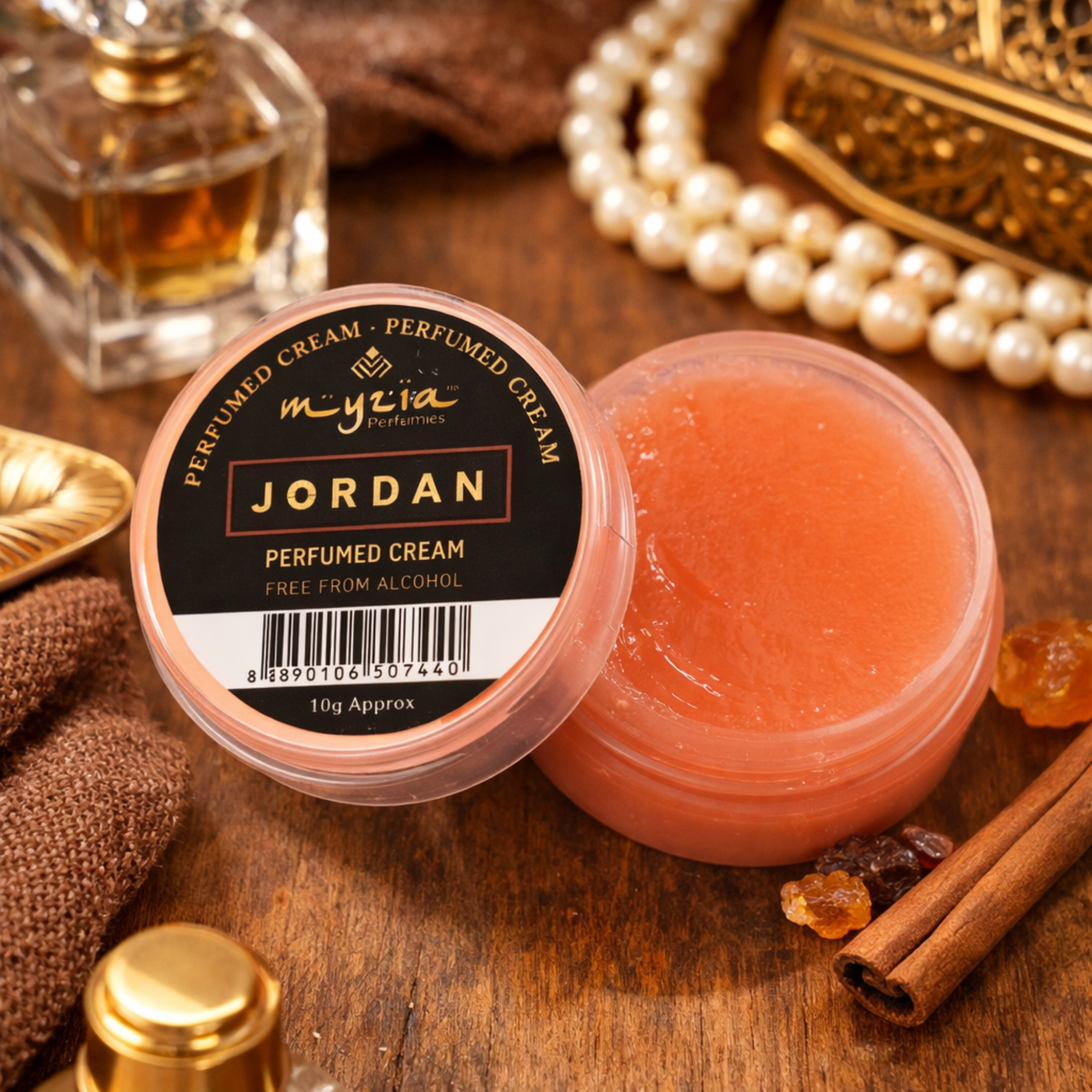 Myzia Jordan Solid Perfume Cream 10g | Alcohol-Free Wax Perfume | Unisex Skin Perfume | Travel Size Pocket Cream Perfume