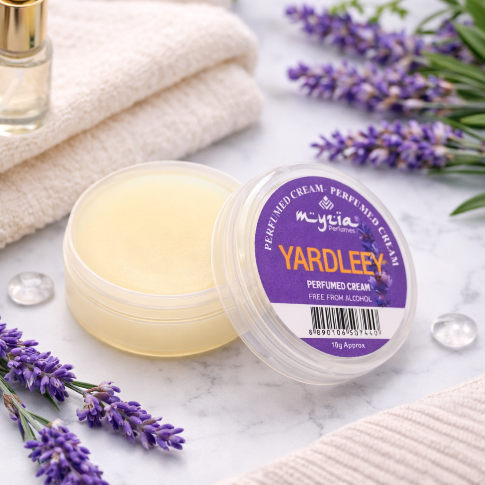 Myzia Yardley Solid Perfume Cream 10g | Alcohol-Free Wax Perfume | Pocket Size Skin Perfume for Men & Women | Unisex Cream Perfume