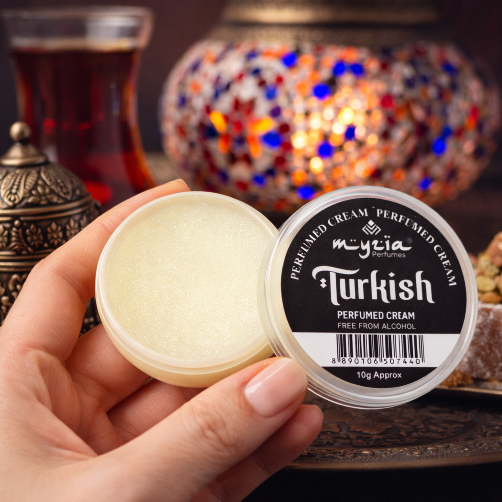 Myzia Turkish Solid Perfume Cream 10g | Alcohol-Free Wax Perfume for Men & Women | Pocket Size Skin Perfume | Unisex Cream Perfume