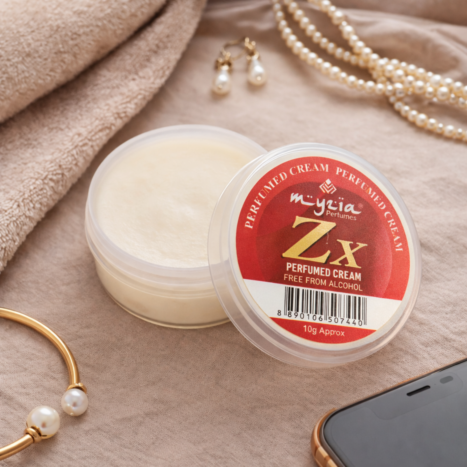 Myzia ZX Solid Perfume Cream 10g | Alcohol-Free Wax Perfume | Unisex Skin Perfume for Daily Use | Pocket Size Cream Perfume