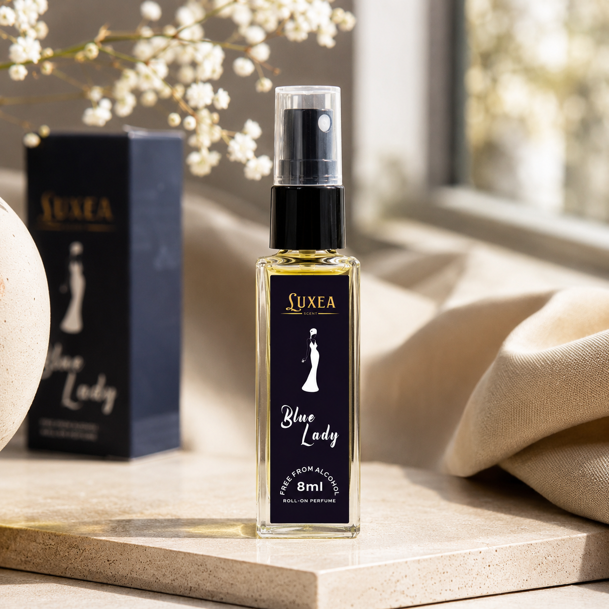 Luxea Blue Lady Perfume for Women | Alcohol Free Pocket Perfume | 8ml Long Lasting Fragrance | Daily Wear & Casual Use