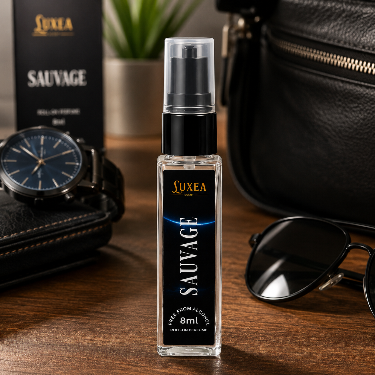 Sauvage Perfume for Men | Alcohol Free Pocket Perfume | 8ml Long Lasting Fragrance | Daily Wear & Casual Use