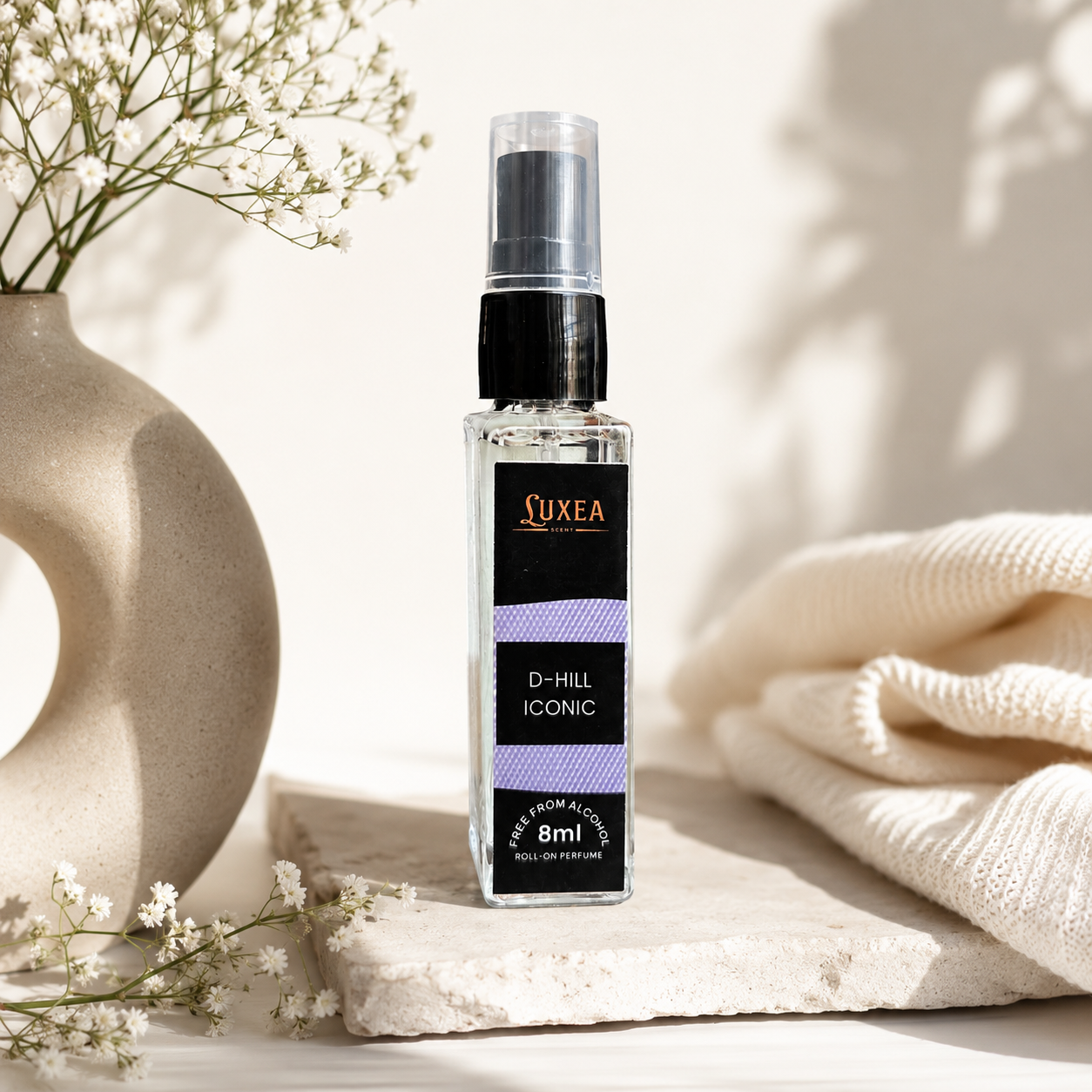 Luxea D-Hill Iconic Perfume for Men | Alcohol Free Pocket Perfume | 8ml Long Lasting Fragrance | Daily Wear & Casual Use