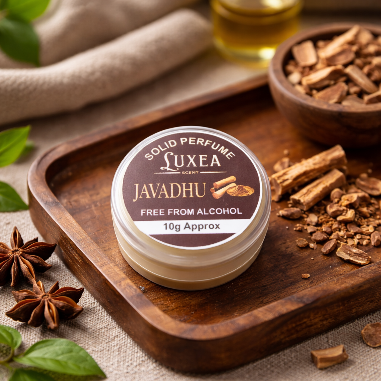 Javadhu Solid Perfume 10g | Alcohol-Free Cream Perfume Balm | Travel Friendly Pocket Perfume