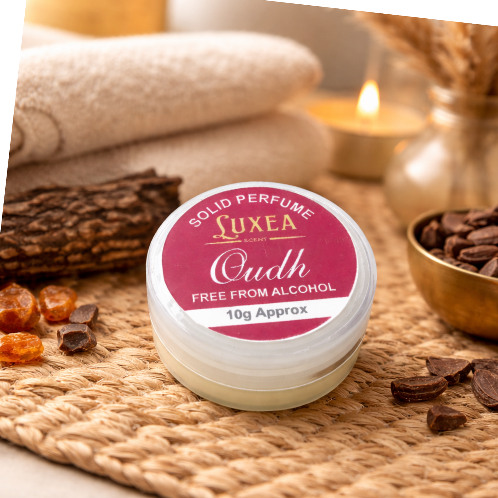 Oudh Solid Perfume 10g | Alcohol-Free Cream Perfume | Best Scent for Men & Women | Pocket Solid Fragrance
